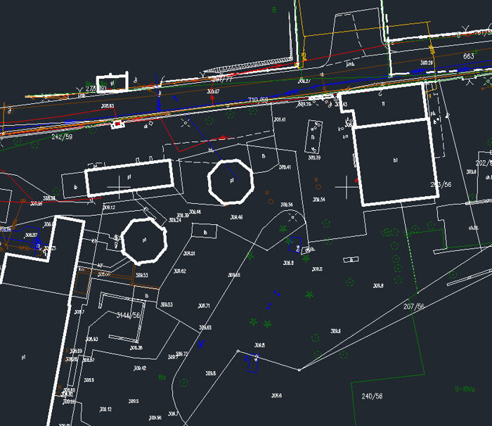 mapa zasadnicza terenu Stacji Wodociągowej Staszic